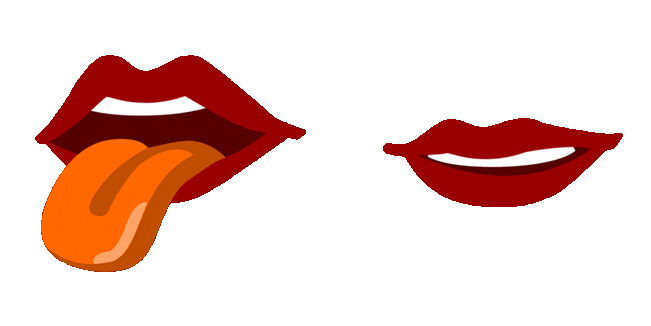 Tongue & Red Lips Animated Cursor