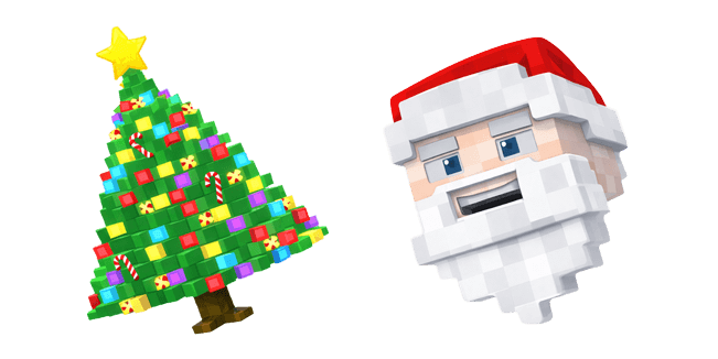 Minecraft Christmas Tree & Santa Cursor