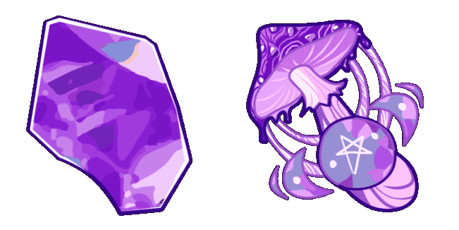 Amethyst & Purple Witch Mushroom Animated Cursor