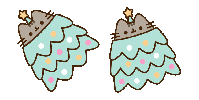 Pusheen the Christmas Tree Animated Cursor