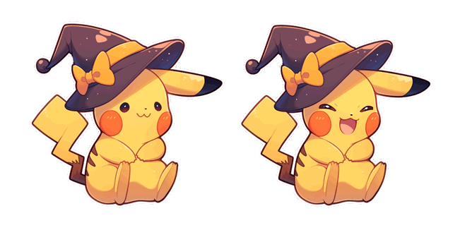 Pokemon Pikachu in Halloween Hat Animated Cursor