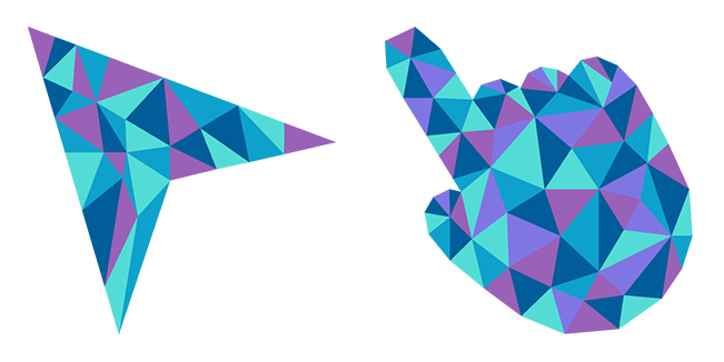 Blue Polygonal Texture Cursor