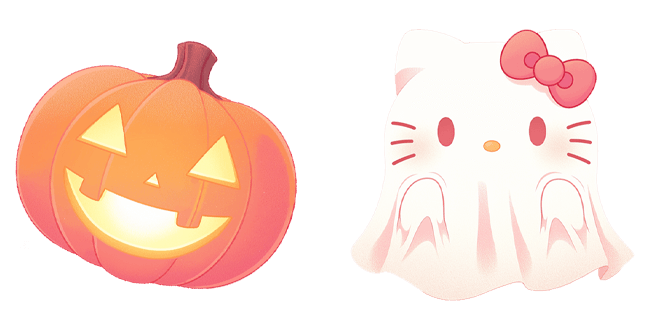 Jack-O-Lantern & Hello Kitty Ghost Cursor