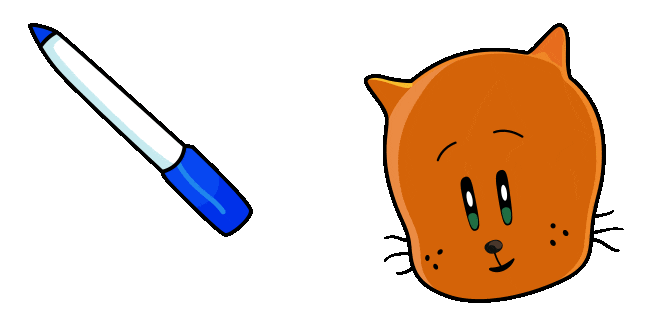 Dog Man Li'l Petey & Pencil Animated Cursor