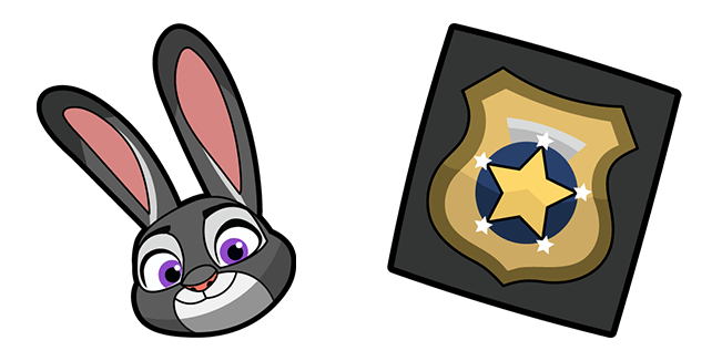 Zootopia Judy Hopps & Police Badge Cursor