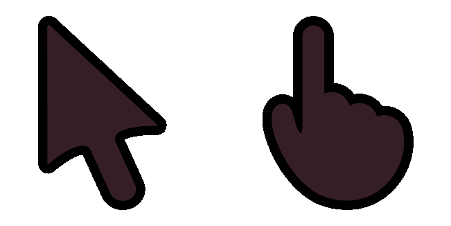 Plum Noir Arrow & Hand Animated Cursor