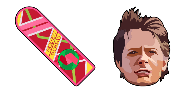 Back to the Future Marty McFly & Hoverboard Cursor