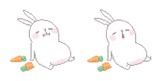Sleeping Bunny Pixel Animated Cursor