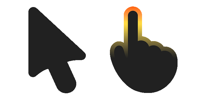 Black & Blaze Stroke Gradient Animated Cursor