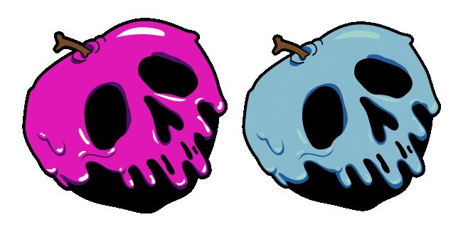 Halloween Skull Apple Animated Cursor