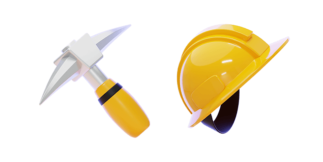 Pickaxe & Hard Hat 3D Cursor
