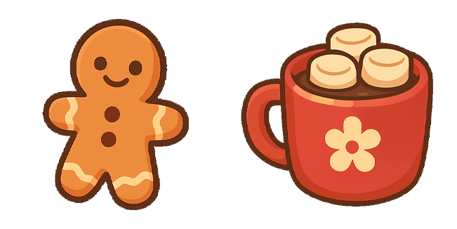 Gingerbread Cookie & Hot Chocolate Cursor