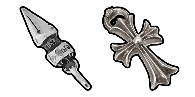 Chrome Hearts Silver Cross Cursor