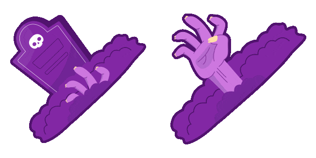 Halloween Zombie Hand in Tombstone Animated Cursor
