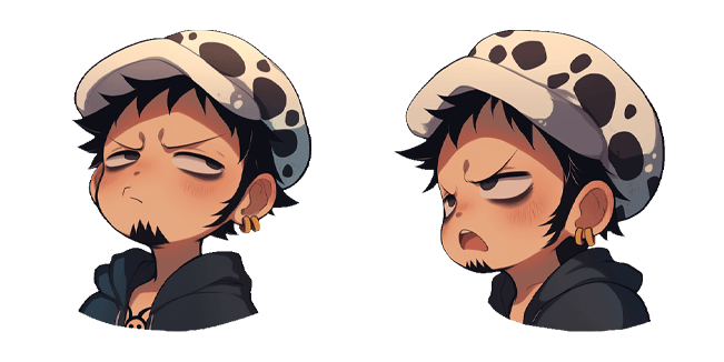 One Piece Chibi Trafalgar Law Grumpy Cursor
