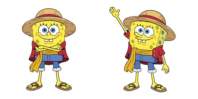 SpongeBob x One Piece Luffy SpongeBob Cursor