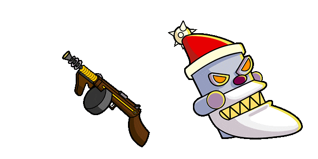 Futurama Robot Santa Claus & Machine Gun Animated Cursor