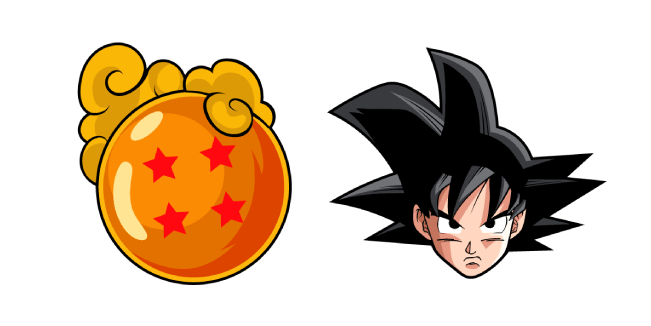 Dragon Ball Goku & 4-Stars Ball Cursor