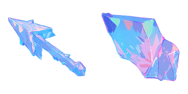 Holographic Crystal Arrow & Stone Cursor