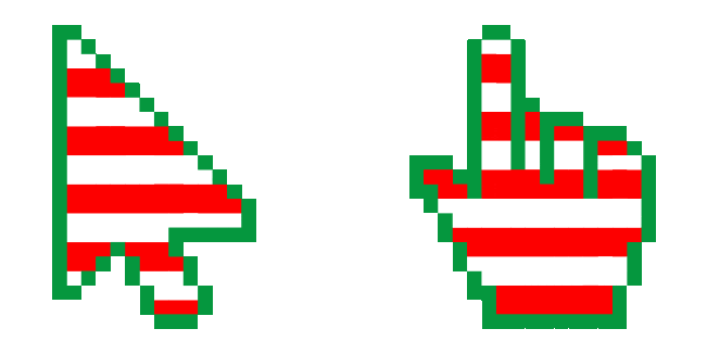 Christmas Candy Color Pixel Animated Cursor