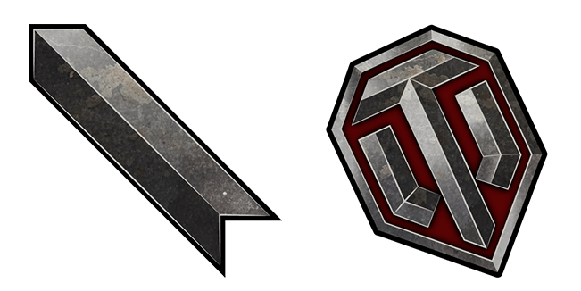 World of Tanks Game Metallic Logo Cursor