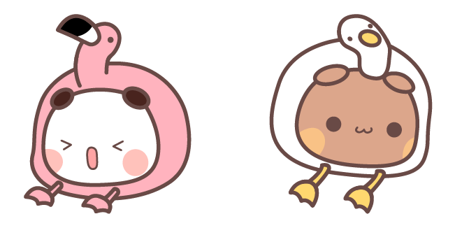 Dudu & Bubu in Funny Bird Hats Cursor