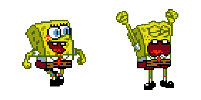 SpongeBob Running Pixel Animated Cursor