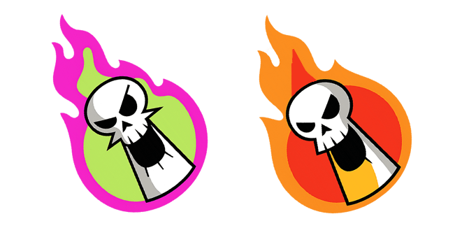 Purple & Orange Fire Grim Cursor