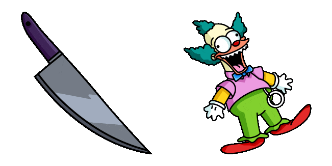 The Simpsons Krusty Doll & Knife Animated Cursor