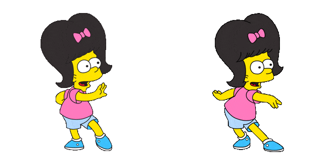 The Simpson Bart in Wig Animated Cursor