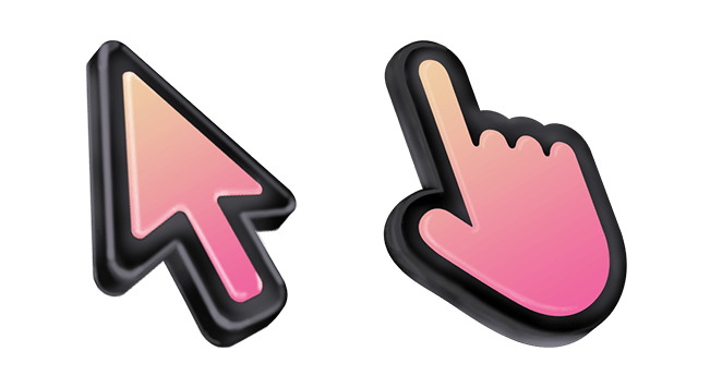 3D Tranquil Black Stroke Mac Cursor