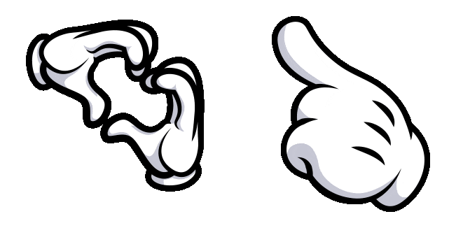 Mickey Mouse Hand Heart Animated Cursor