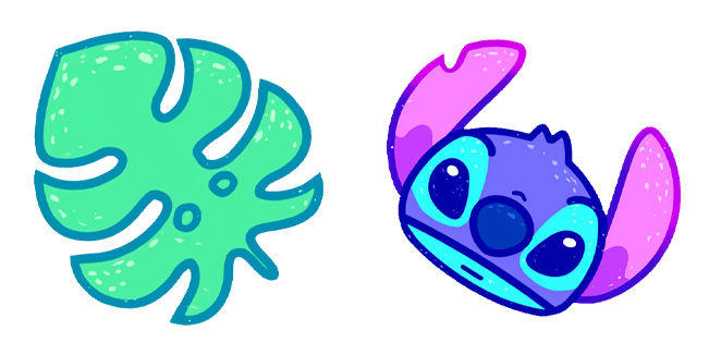 Lilo & Stitch Tropical Leaf & Stitch Head Cursor