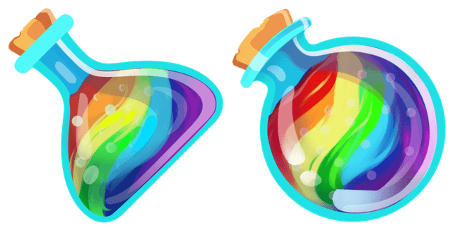 Rainbow Potion Flasks Cursor