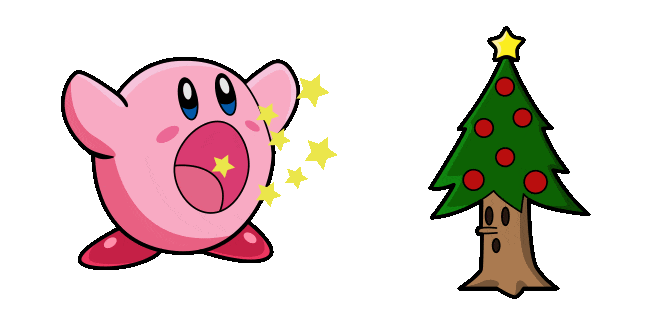Christmas Kirby & Whispy Woods Animated Cursor