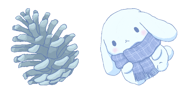 Winter Cinnamoroll & Frosted Pine Cone Animated Cursor