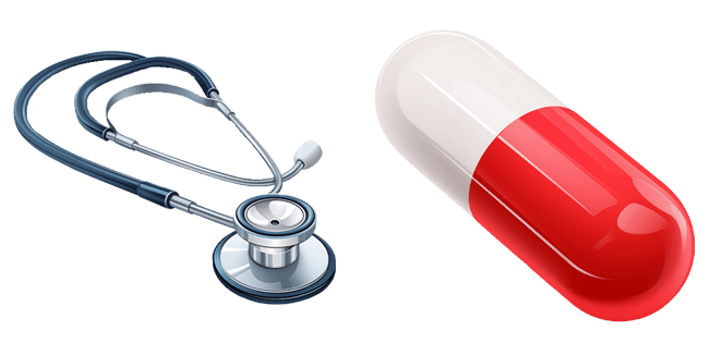 Stethoscope & Red White Pill Cursor