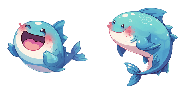 Chibi Bubble Fish Cursor