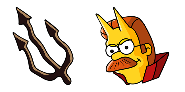 The Simpsons Halloween Devil Flanders Cursor
