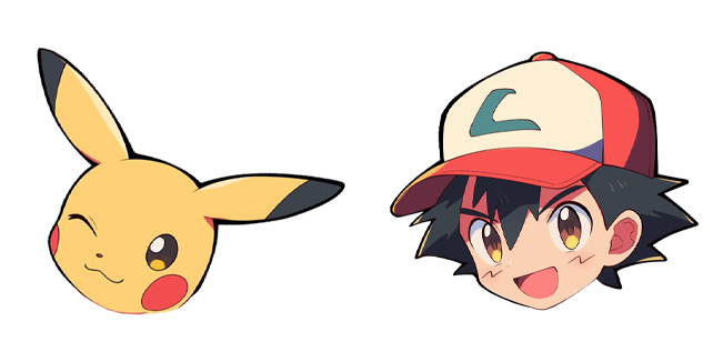 Pokemon Happy Pikachu & Ash Cursor