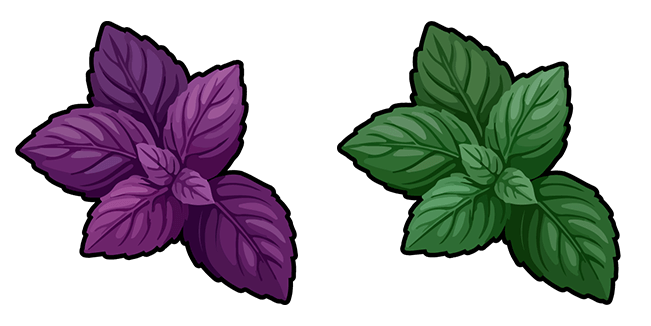 Purple & Green Basil Cursor