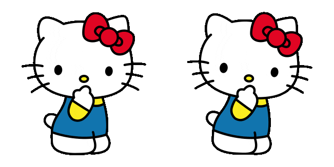 Hello Kitty Waves Head Animated Cursor