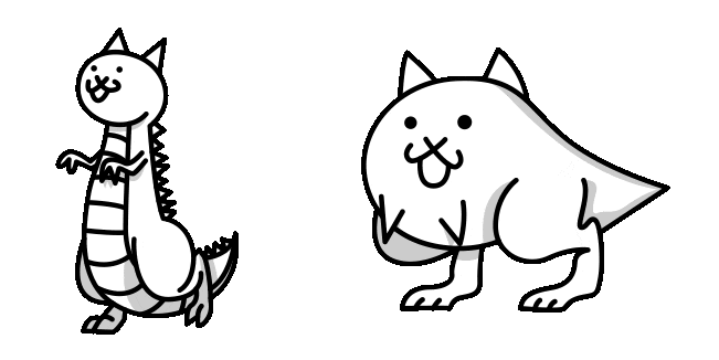 The Battle Cats Dragon & Lizard Cats Animated Cursor