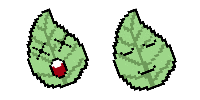 Kaoani Confused Green Leaf Pixel Animated Cursor