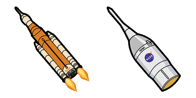 Artemis II Rocket & Orion Spacecraft Animated Cursor