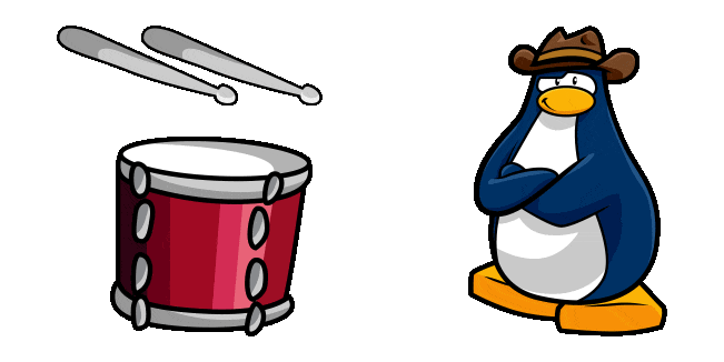 Club Penguin G Billy & Drum Animated Cursor