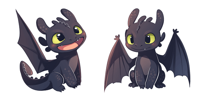 Chibi Toothless HTTYD Cursor