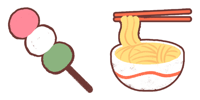 Japanese Aesthetic Dango & Noodles Cursor