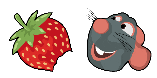 Ratatouille Remy & Food Animated Cursor