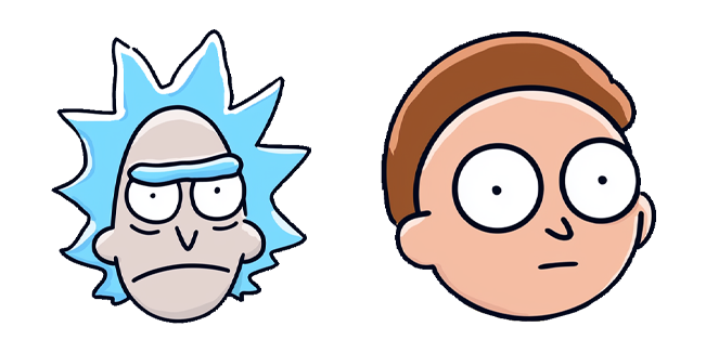Rick and Morty Rick Sanchez & Morty Smith Heads Cursor